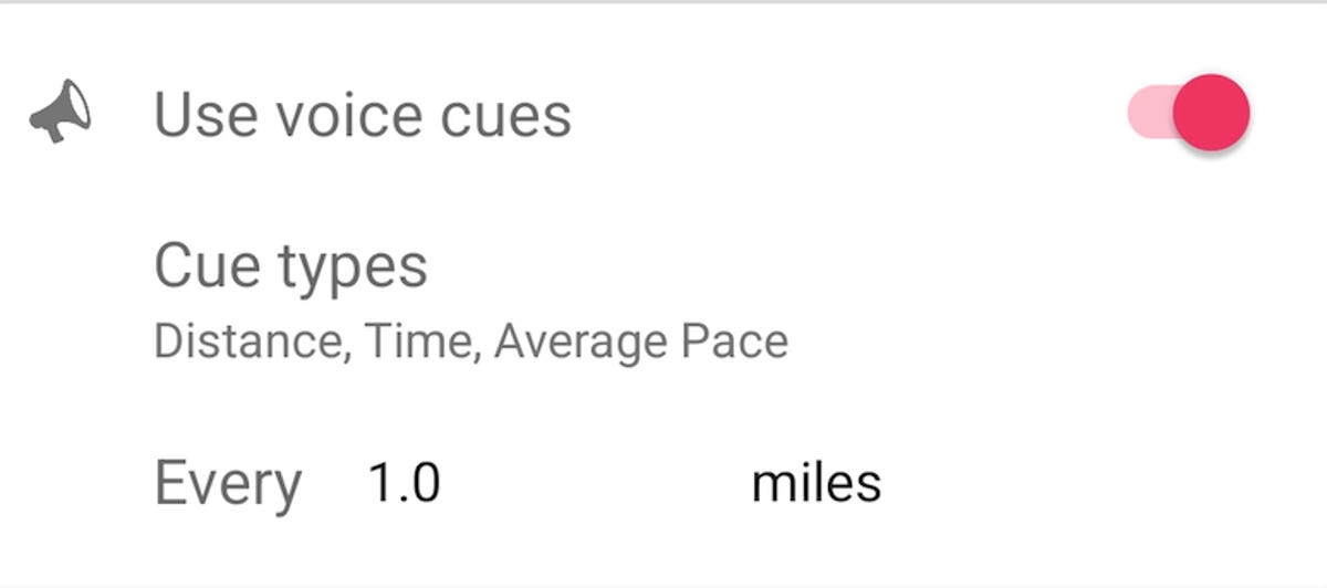 Fitbit voice cue settings