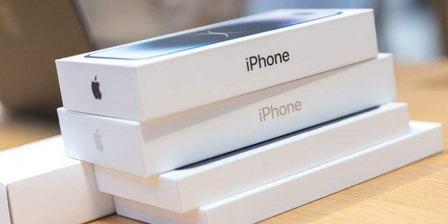 The Apple iPhone 14 Pro Max on sale at the company's Fifth Avenue store in New York, on Friday, Sept. 16, 2022. 