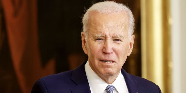 President Joe Biden speaks during a ceremony at the White House marking the two-year anniversary of the January 6 riot at the U.S. Capitol in Washington, D.C., on Friday, Jan. 6, 2023.