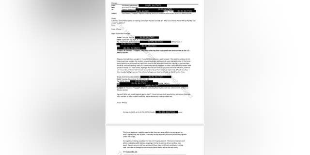 Emails show communications between CBP and DHS officials.