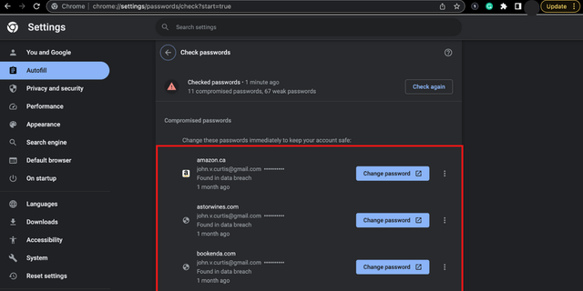 How to tell whether your password was part of a data breach: Change Passwords. 