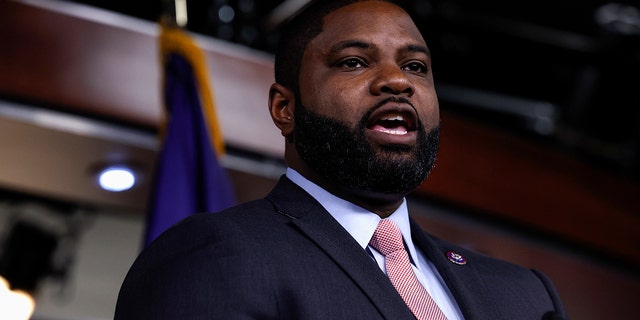 WASHINGTON, DC - JUNE 14: Rep. Byron Donalds, R-Fla., speaks at a news conference in the U.S. Capitol Building on June 14, 2022, in Washington, DC. 