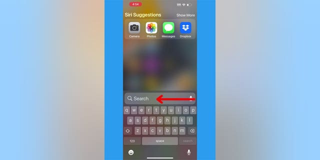 Start looking for content on your Apple device by opening the Search function.