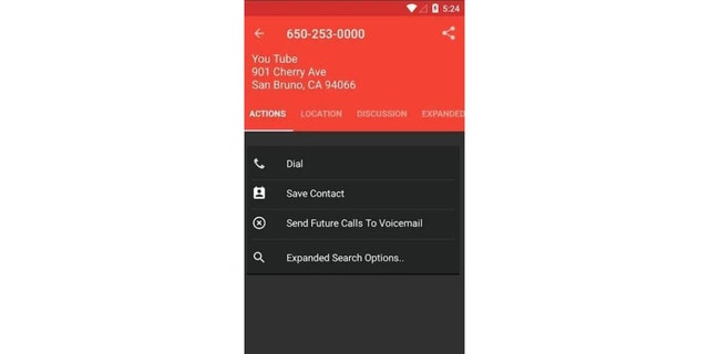 Reverse Lookup offers Live Caller ID for an additional fee.
