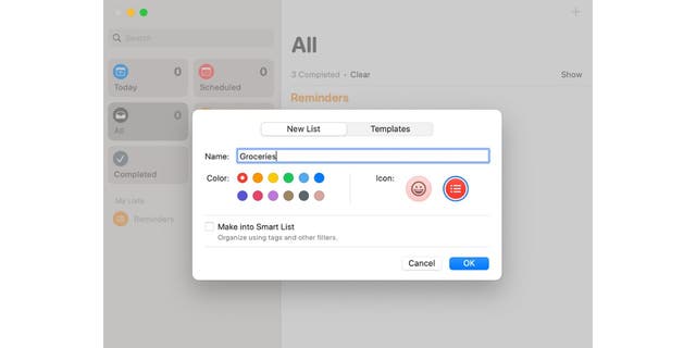 Name and color coordinate your reminders