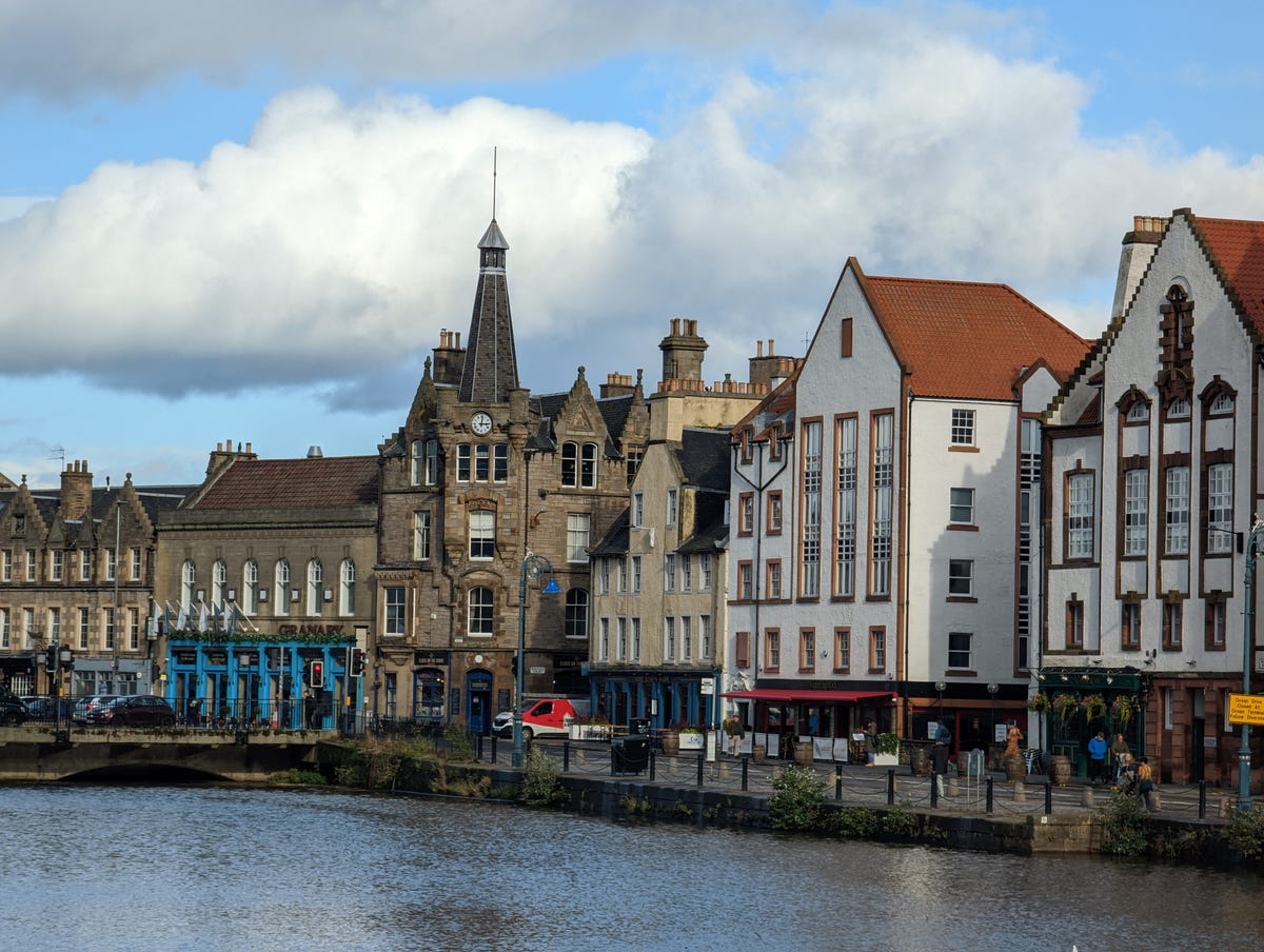 An image showing riverside buildings.