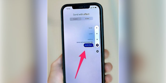 Invisible Ink lets iPhone users send an iMessage with the text scribbled out on the screen.