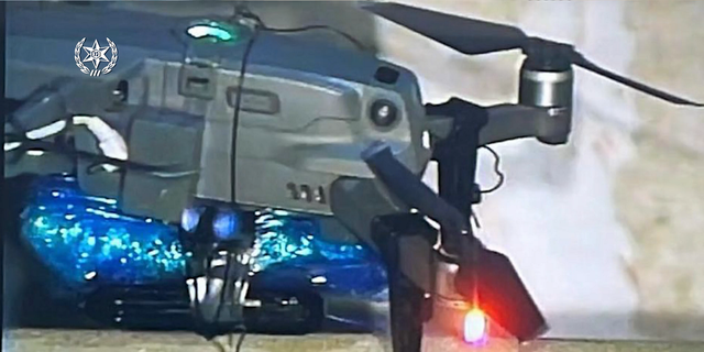A drone confiscated by Tel Aviv police as part of an investigation into an alleged gangland hit attempt.