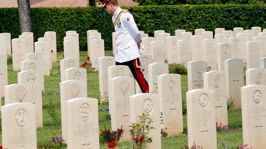 Prince Harry italy cemetary