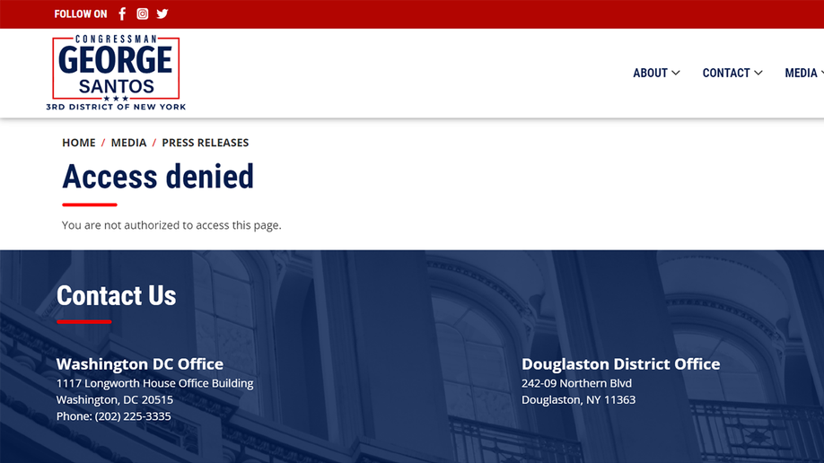 A page that reads 'Access Denied'