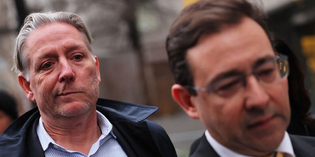  Charles McGonigal, the former head of counterintelligence for the FBI’s New York office, and his attorney Seth Ducharme leave Manhattan Federal Court on January 23, 2023 in New York City. 