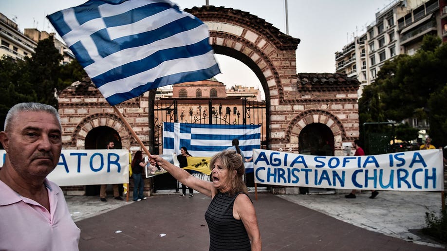 Hagia Sophia mosque protest  