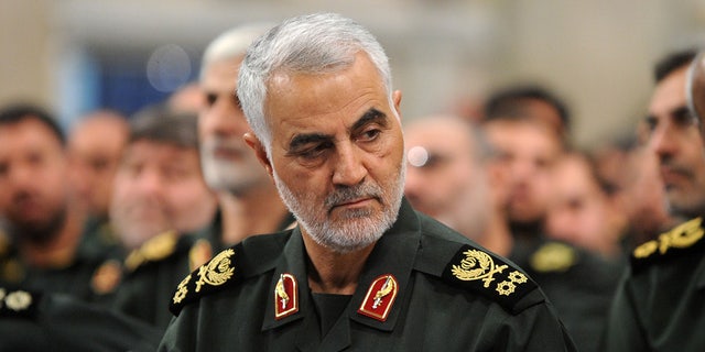 Iranian Quds Force commander Qassem Soleimani attends Iranian supreme leader Ayatollah Ali Khamenei's (not seen) meeting with the Islamic Revolution Guards Corps (IRGC) in Tehran, Iran on Sept. 18, 2016. 