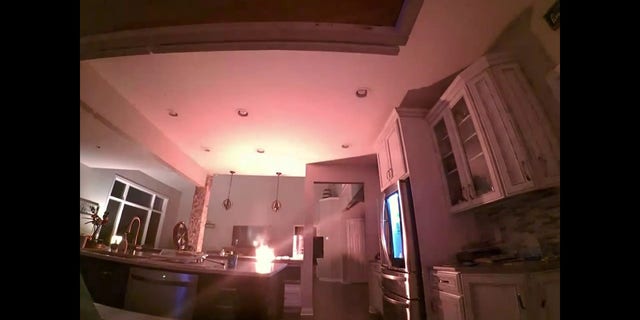 Flames from the iPhone 4 lit up the kitchen
