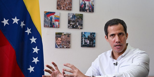 Former Venezuelan opposition leader Juan Guaidó speaks during an interview at his office in Caracas on Jan. 9, 2023.