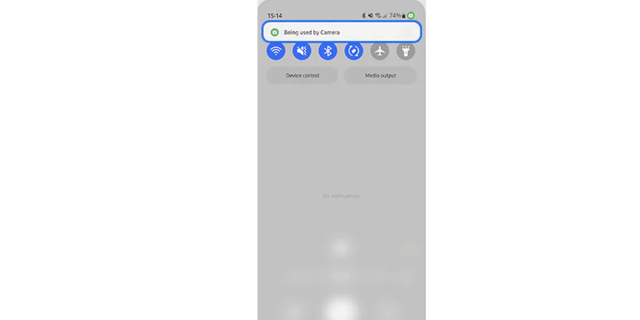 This shows which apps are using your Android camera or microphone.