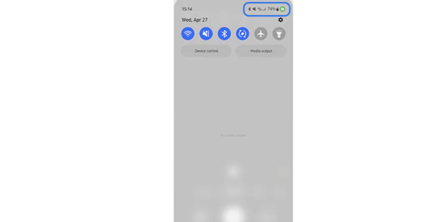 Swipe down from the top of your Android screen.