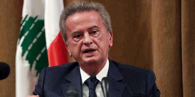 Lebanon's Central Bank Gov. Riad Salameh attends a news conference in Beirut on Nov. 11, 2019. A European legal team wrapped up two days of questioning Salameh on Friday.