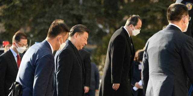 Chinese President Xi Jinping arrives at the Kremlin to attend a meeting with Russian President Vladimir Putin in Moscow, Russia, March 20, 2023. 