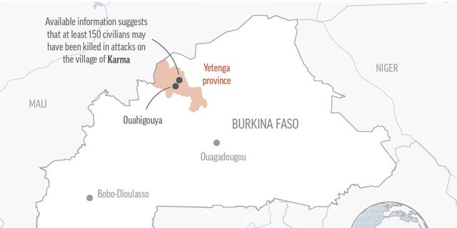 map of Burkina Faso