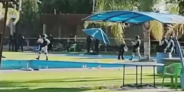 Mexican soldiers and police aided by a helicopter were searching for the attackers. A statement released by officials in the Cortazar municipality in Guanajuato state did not speculate on a possible motive.