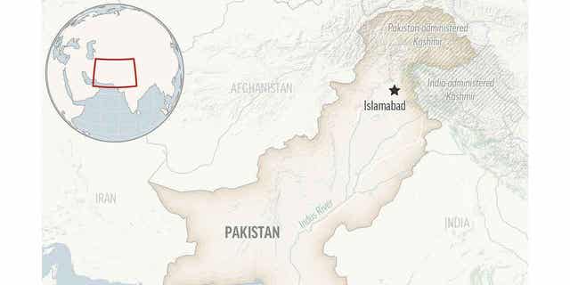 Pakistan locator map