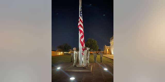 Sudan US flag lowering ceremony marines