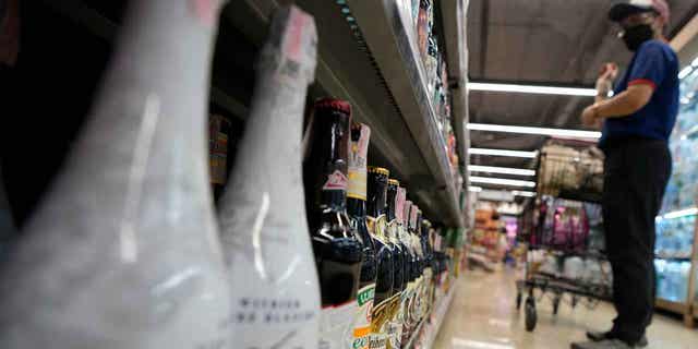 Customer buying alcohol