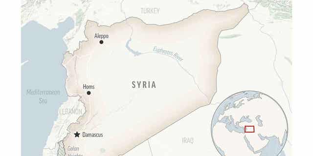 Syria locator map