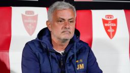 Jose Mourinho during AC Monza against AS Roma, Serie A, at U-Power Stadium in Monza on May 3. 