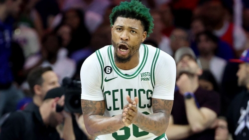 Marcus Smart led the Boston Celtics in scoring against the Philadelphia 76ers.