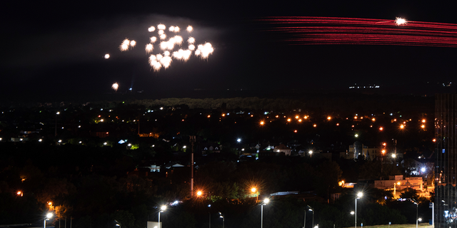 Ukrainian air defenses fire to stop drones