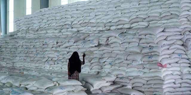 Piles of food in Tigray