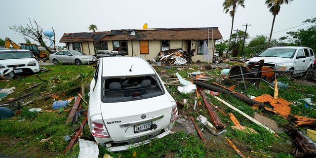 damage from tornado in TX
