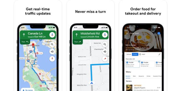 Screenshot of a Google Maps advertisement.