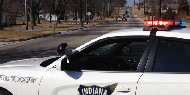 Indiana state police car