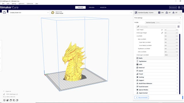 Fotis Mints Dragon in Cura's software