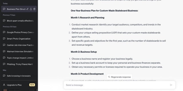 Screenshot of a ChatGPT conversation.