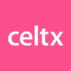 Celtx logo on a pink background