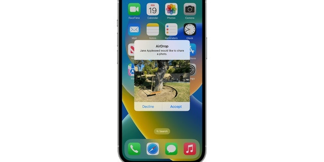 Screenshot of an iPhone.