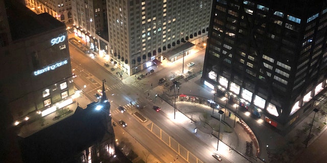 Chicago street at night