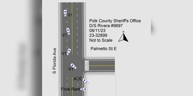 Map of ambulance crash