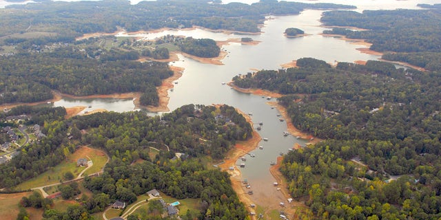aerial view of Lake Lanier