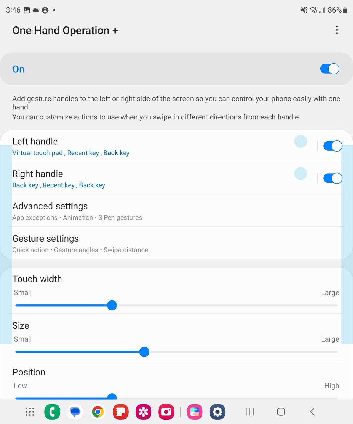 App that makes it better to use the Z Fold 5 with one hand