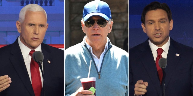 Pence, Biden and DeSantis split