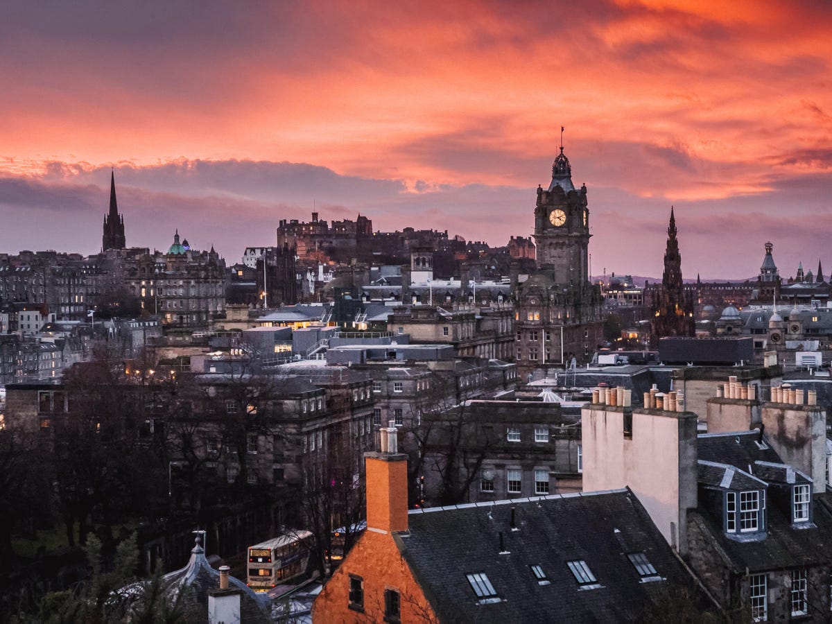 Edinburgh at sunset