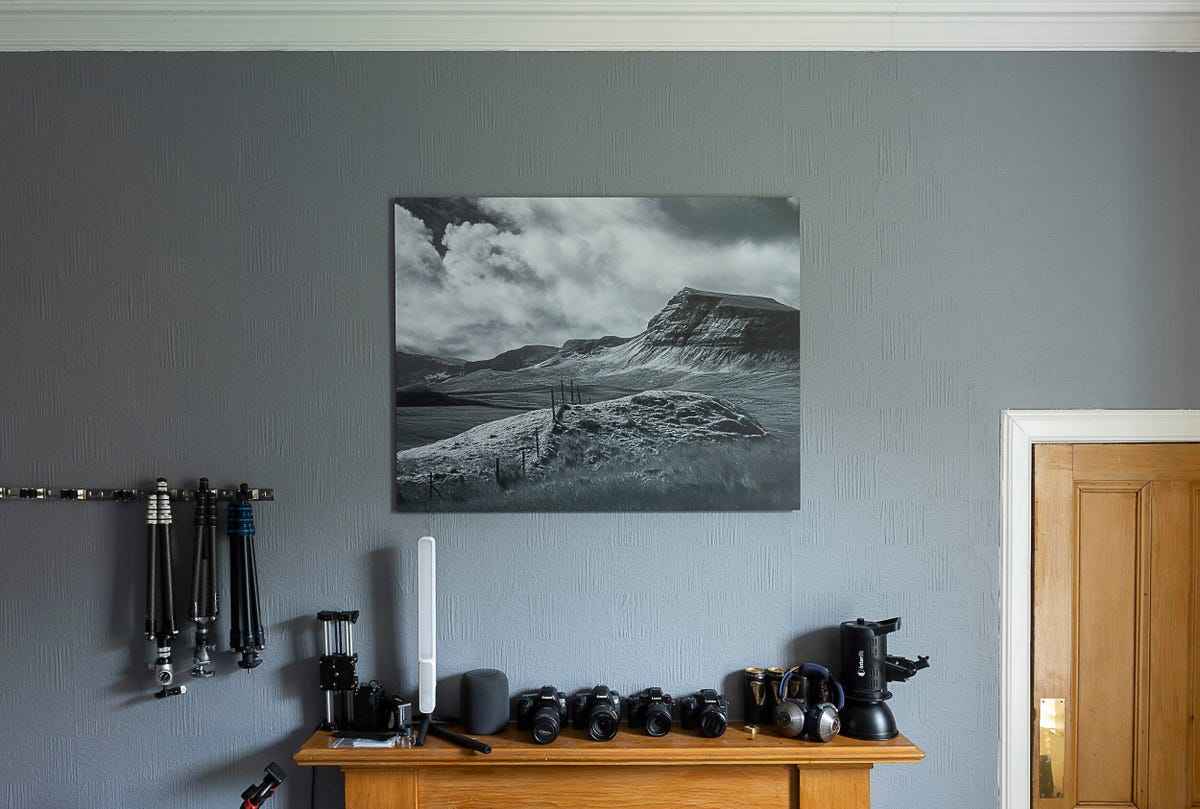 big print of image taken with the infrared camera