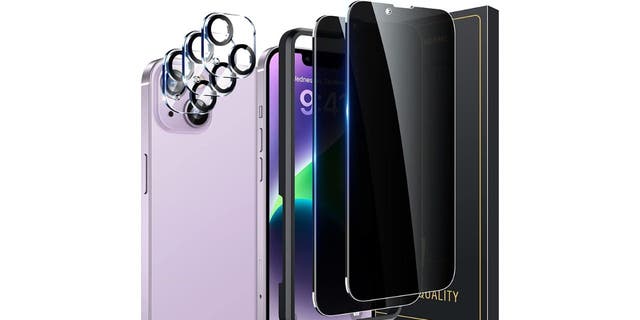 Advertisement of a privacy screen protector.