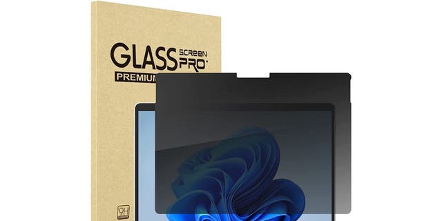 Photo of a Microsoft Surface privacy screen.