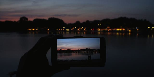 iPhone at night